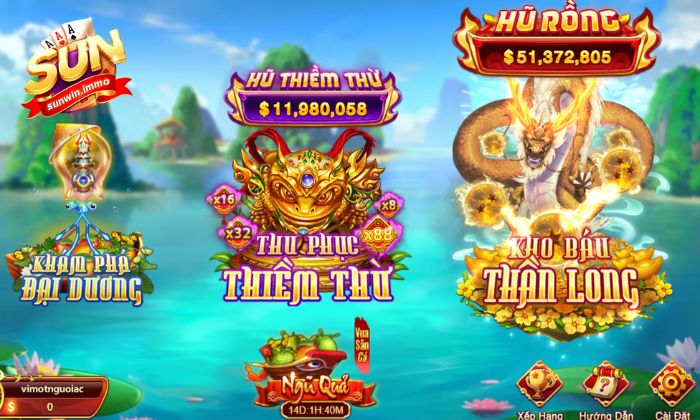 bắn cá Sunwin Có nhiều phòng chơi bắn cá khác nhau, tùy cấp độ mà người chơi lựa chọn