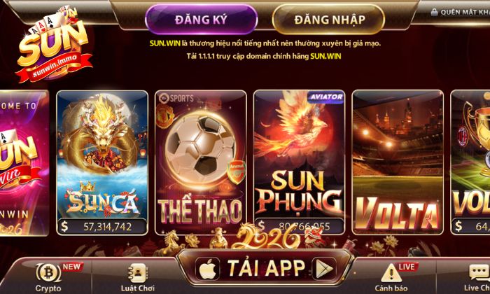 Giao diện Sunwin được thiết kế với giao diện bắt mắt, đồ hoạ rõ nét, hấp dẫn người chơi 